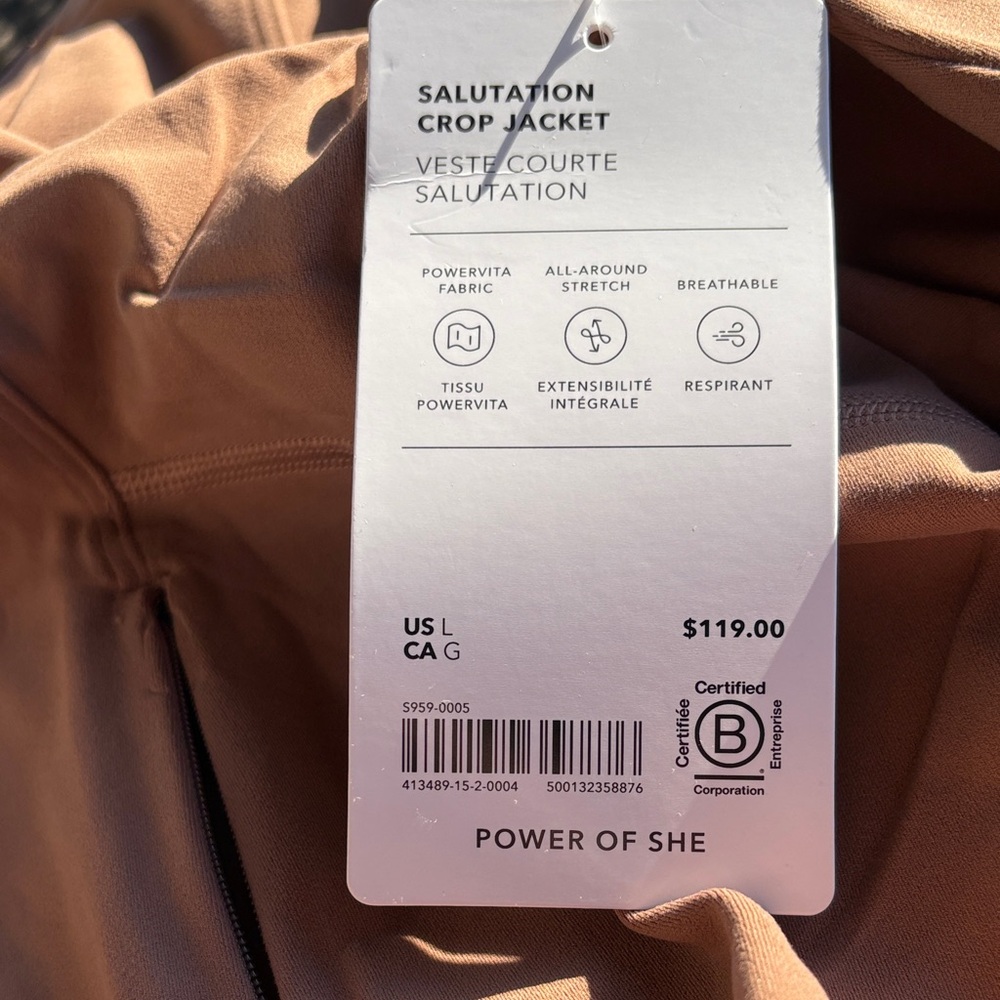 Athleta Salutation Crop Jacket NWT - image 4